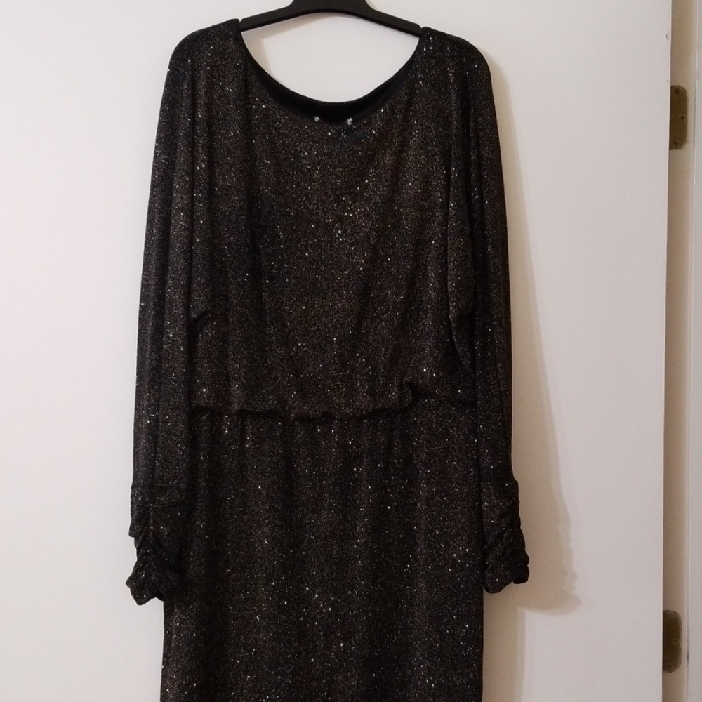 Black dress w lots of gold sparkle